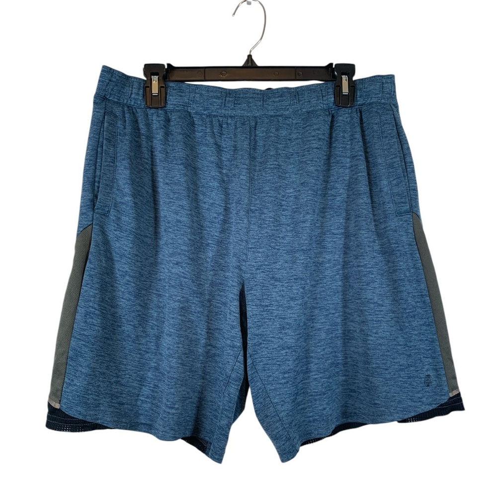 Balance Collections Men's Active Athleisure Blue Gym Shorts Size Large EUC #0088